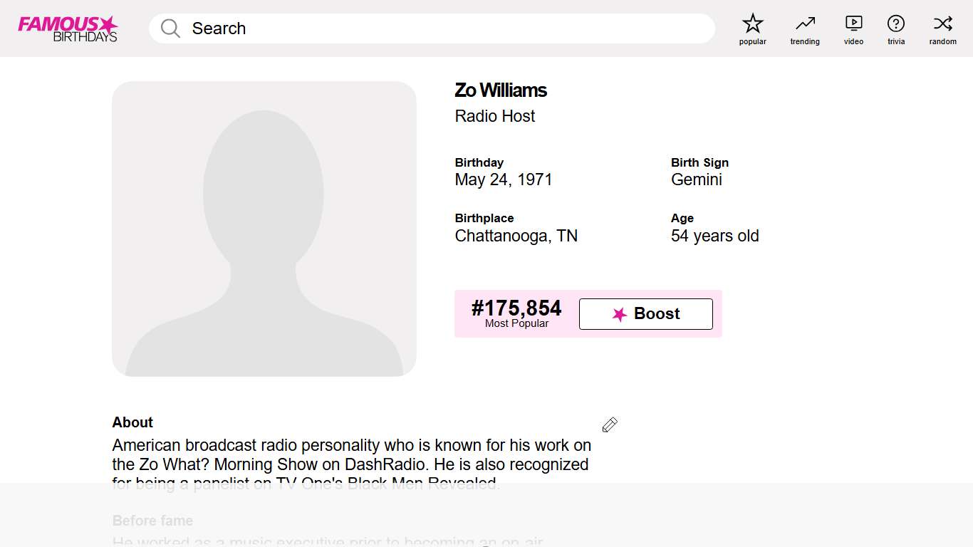 Zo Williams - Age, Bio, Family | Famous Birthdays